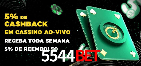 Promoções do cassino ao Vivo 5544bet